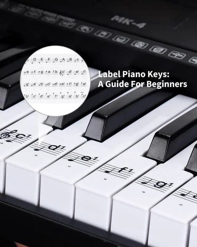 Alt view image 5 of 7 - 61 Keys Compact Keyboard Piano with Foldable Mini Stand, Built-in 255 Sounds, 255 Rhythms, 24 Demos, Includes Sheet Music Stand, Note Stickers & Power Supply, for Beginners, Black