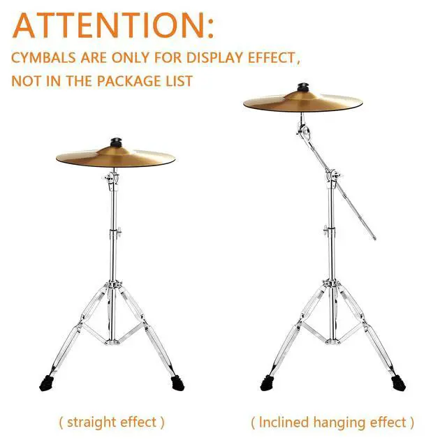 Alt view image 3 of 6 - Cymbal Stand 2Pack Adjustable Cymbal Boom Stand 28"-47.2" for Drum Hardware Cymbal Pack Boom Stand for Ride and Crash Cymbals