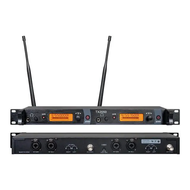 Alt view image 3 of 7 - 8 Bodypacks Wireless in Ear Monitor System 2 Channel Recording Headphone Studio Monitor Transmitter Monitoring Type for Stage Church Band Musicians School 338ft Range