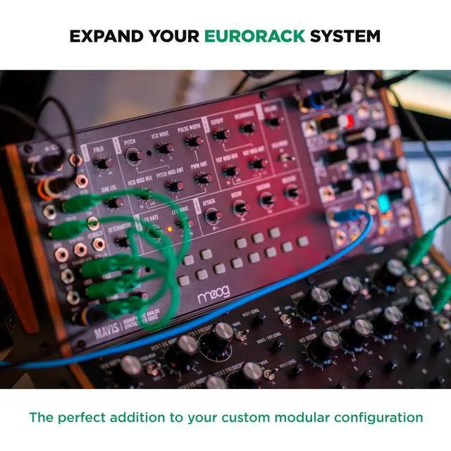 Alt view image 5 of 7 - Mavis - Standalone Semi-Modular Analog Synthesizer Kit with Keyboard, Analog Oscillator, Filter, Envelope Generator, Wavefolder, and Dust Cover