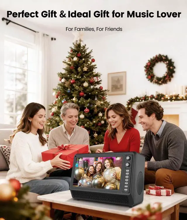 Alt view image 7 of 7 - 15.6 inch Smart Karaoke Machine for Adults with Lyrics Display, 200W Peak Power,Bluetooth Karaoke Speaker with 2 Microphones,Supports HDMI/USB/AUX Bluetooth Karaoke Machine for Home Party Camping