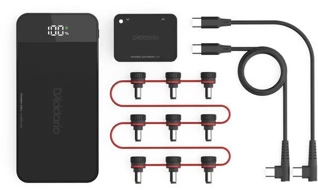 Main image of Accessories XPND Pedal Power Battery Kit w/International Plugs, Type C/G/F/I Adaptors - Guitar Pedal Power Supply - USB Charging Battery with Customizable Daisy Chain