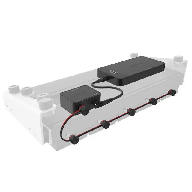 Alt view image 5 of 5 - Accessories XPND Pedal Power Battery Kit w/International Plugs, Type C/G/F/I Adaptors - Guitar Pedal Power Supply - USB Charging Battery with Customizable Daisy Chain