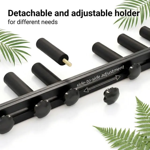 Alt view image 6 of 7 - Bamboo Guitar Rack for Multiple Guitars, Adjustable Multi Guitar Stand Wood | Adjustable Dividers, Soft Padding, Large-Capacity Storage, Holds Acoustic, Electric, Bass Guitars, Cases and Gig Bags