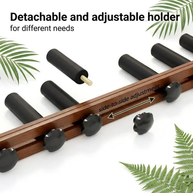 Alt view image 6 of 7 - Bamboo Guitar Rack for Multiple Guitars, Adjustable Multi Guitar Stand Wood | Adjustable Dividers, Soft Padding, Large-Capacity Storage, Holds Acoustic, Electric, Bass Guitars, Cases and Gig Bags