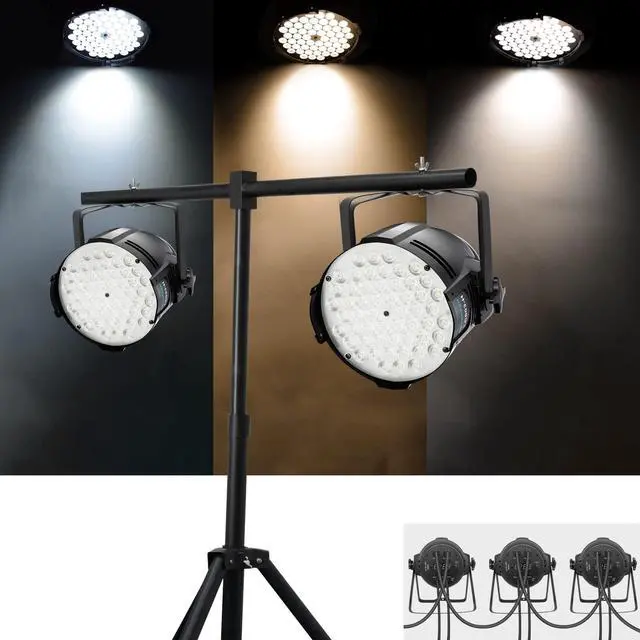 Alt view image 4 of 7 - 54*2W Warm/Cold White LED DMX COB Stage Spotlights for Concert(4) | 120W,Ra>90,Warm/Cold White,High Brightness,Natural Lighting Source,Restore Real Color,Heat Dissipation,DMX512/Master-slave