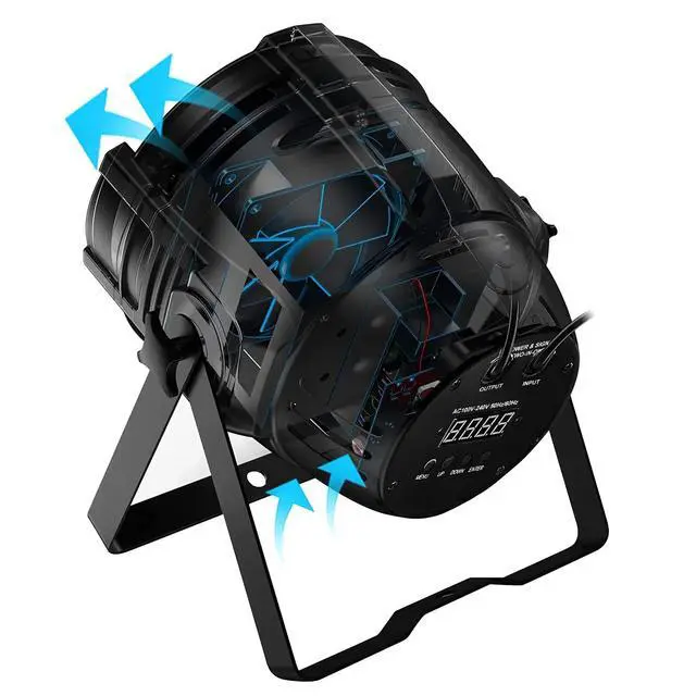 Alt view image 7 of 7 - 54*2W Warm/Cold White LED DMX COB Stage Spotlights for Concert(4) | 120W,Ra>90,Warm/Cold White,High Brightness,Natural Lighting Source,Restore Real Color,Heat Dissipation,DMX512/Master-slave