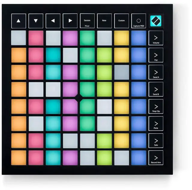 Main image of Launchpad X MIDI USB Grid Controller | USB, 64 RGB Velocity-Sensitive Pads, Mixer Controls, Note and Scale Modes, 4 Custom Modes, Ableton Live Lite