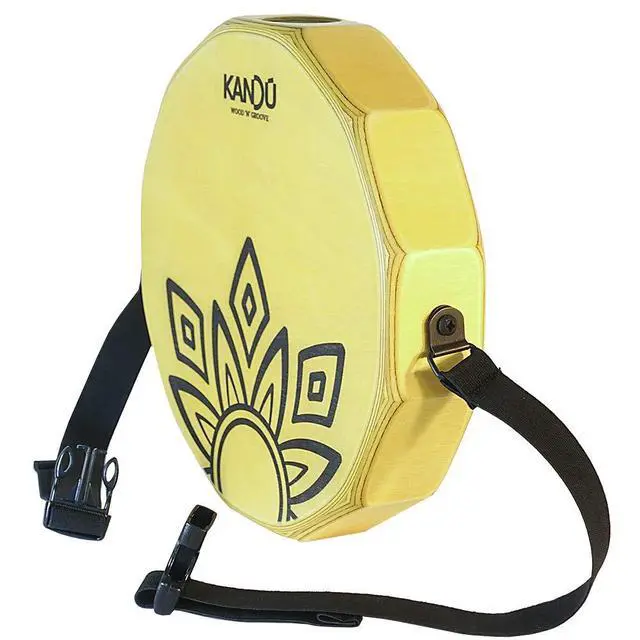 Alt view image 2 of 3 - KTÄK -The First Handcrafted, Hand Drum Percussion, Two-Sound Cajón Body Snare, Portable Cajon by Kandu (Sahara Yellow)