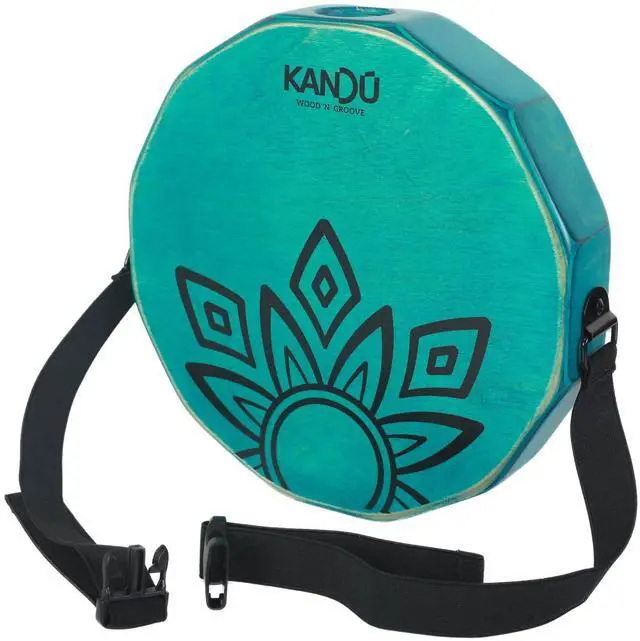 Main image of Kandu Ktak Portable Cajon Drum Handmade Travel Cajon Percussion Instrument with Snare Sound, Compact Hand Drum for Acoustic Jams, Musicians, Drummers & Gifts (Ocean Blue)