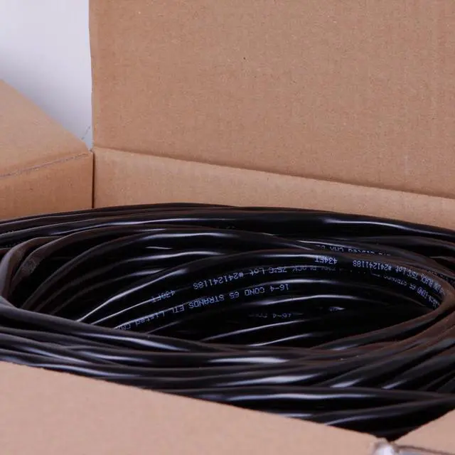 Alt view image 3 of 3 - 16/2 500 Ft. 2 Conductors Audio Speaker Lightning Installation High-Power Home Wiring Cable Wire (Black, 16-2 500ft)