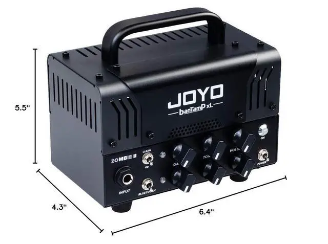 Alt view image 7 of 7 - Zombie-II BanTamp XL Series Mini Amp Head 20W Hybrid Tube 2-Channel Guitar Amplifier with Bluetooth (No Sound, Need Extra Speaker)
