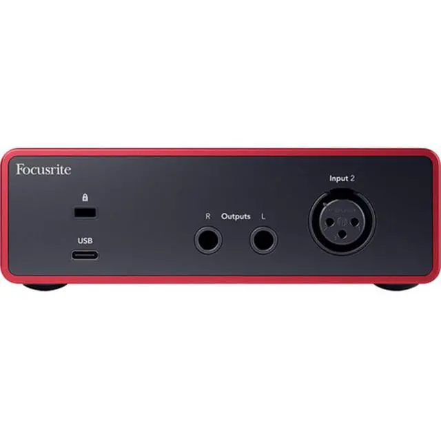 Alt view image 3 of 7 - Focusrite Scarlett Solo Studio USB-C Audio Interface with Microphone and Headphones (4th Generation) Bundle with Clamp On Headphone Holder, Tripod Mic Stand + Boom, Kellopy Pop Filter & XLR Cable