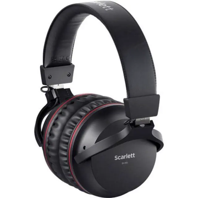 Alt view image 5 of 7 - Focusrite Scarlett Solo Studio USB-C Audio Interface with Microphone and Headphones (4th Generation) Bundle with Clamp On Headphone Holder, Tripod Mic Stand + Boom, Kellopy Pop Filter & XLR Cable