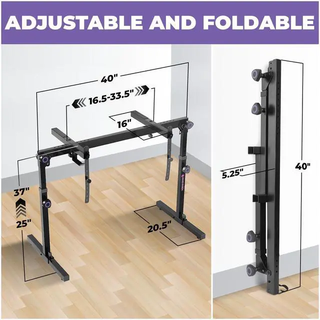 Alt view image 2 of 7 - Table Style Keyboard Stand Foldable & Collapsible Digital Piano Stand for 54-88 Key Electric Keyboards, MIDI & Synths Universal Fit, Adjustable Height & Width, Portable, Heavy-Duty