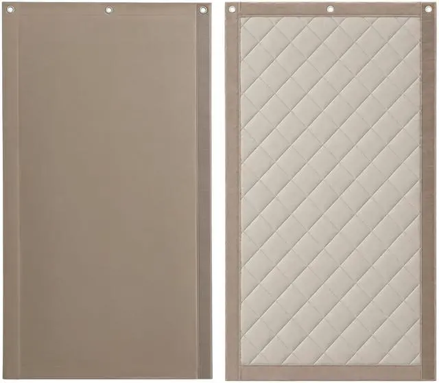 Main image of Soundproof Curtains for Bedroom, Sound Dampening Curtain with Soft Velvet Backing, Acoustic Curtain for Home Office, Studio, Noise Reducing Room Curtain, 70.9 x 39.4 Inch, Linen Beige