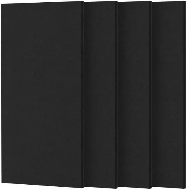 Main image of Large Acoustic Panels Self-Adhesive, 4PCS 44.1" x 21.7" Sound Absorbing Panel, Acoustic Wall Panels for Interior Wall Decor and Recording Studio Acoustical Treatments, Living Room, Office, Black