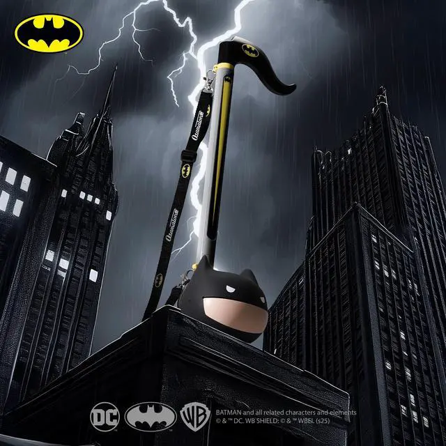 Alt view image 6 of 7 - Deluxe DC Comics Synthesizer Musical Instrument - Batman | Portable Digital Synthesizer from Japan by Maywa Denki with 3.5mm Aux Jack & Strap, Unique Gift for Teens & Adults