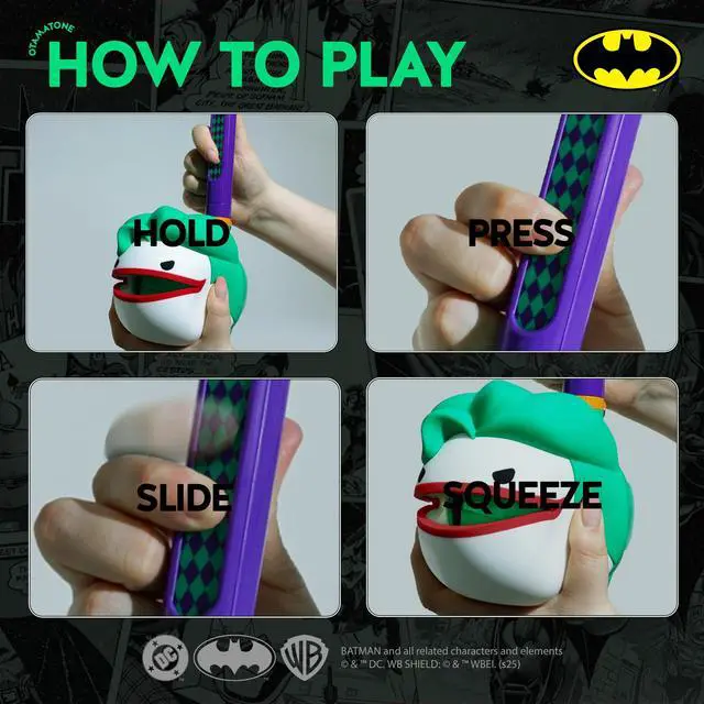 Alt view image 3 of 7 - Deluxe DC Comics Japanese Synthesizer Musical Instrument - Joker | Portable Digital Synthesizer from Japan by Maywa Denki with 3.5mm Aux Jack & Strap, Unique Gift for Teens & Adults