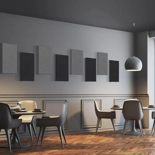 Alt view image 3 of 7 - 4Pcs Acoustic Fiberglass Panels 23.6" x 11.8" Sound Absorbing,DeepBlack | 2" Thick, Sound Absorbing, For Studio & Home, Includes Wall Mounting Bracket, Easy Installation