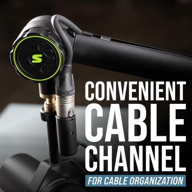 Alt view image 4 of 7 - Shure by Deluxe Broadcast Desktop Mic Boom Arm (SH-BROADCAST1) | Fully adjustable with a quiet 360-degree arm for podcasts and streaming. Compatible with MV7 & SM7B