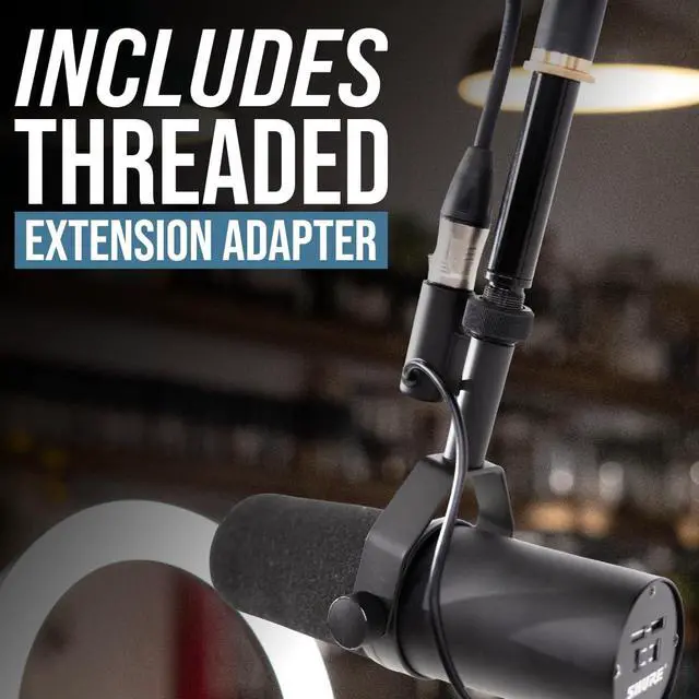Alt view image 5 of 7 - Shure by Deluxe Broadcast Desktop Mic Boom Arm (SH-BROADCAST1) | Fully adjustable with a quiet 360-degree arm for podcasts and streaming. Compatible with MV7 & SM7B