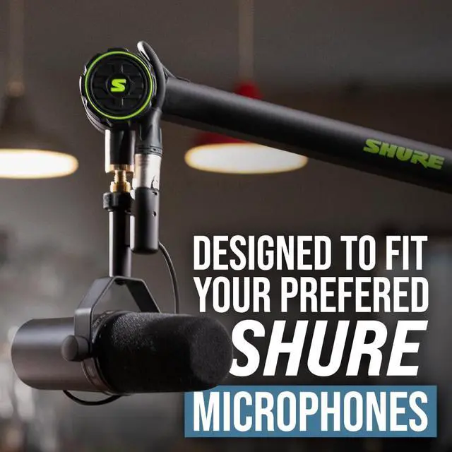 Alt view image 7 of 7 - Shure by Deluxe Broadcast Desktop Mic Boom Arm (SH-BROADCAST1) | Fully adjustable with a quiet 360-degree arm for podcasts and streaming. Compatible with MV7 & SM7B