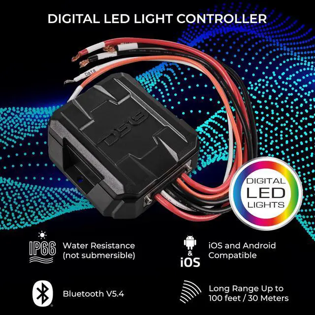 Alt view image 2 of 7 - LC-DRM Bluetooth Controller Digital Lights, Water Resistant IP66, iOS and Android Compatible, Bluetooth v5.4 for Faster Speed & Longe Range up to 100 Feet, 12 Volt Applications