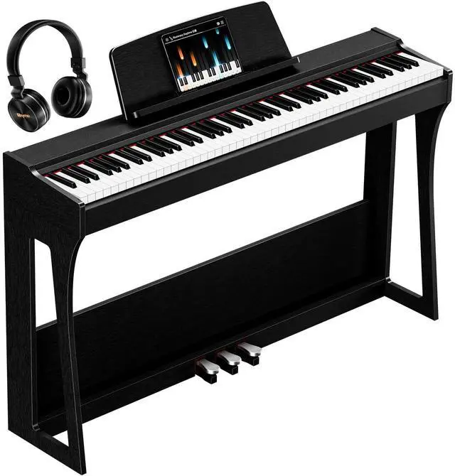 Main image of 88 Keys Weighted Keyboard Piano, Full Size Hammer Action Digital Piano with Speakers, Wooden Upright Digital Piano, Electronic Piano Keyboard with Furniture Stand Suitable for Beginners