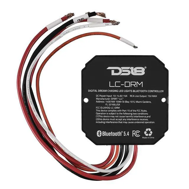 Alt view image 7 of 7 - LC-DRM Bluetooth Controller Digital Lights, Water Resistant IP66, iOS and Android Compatible, Bluetooth v5.4 for Faster Speed & Longe Range up to 100 Feet, 12 Volt Applications