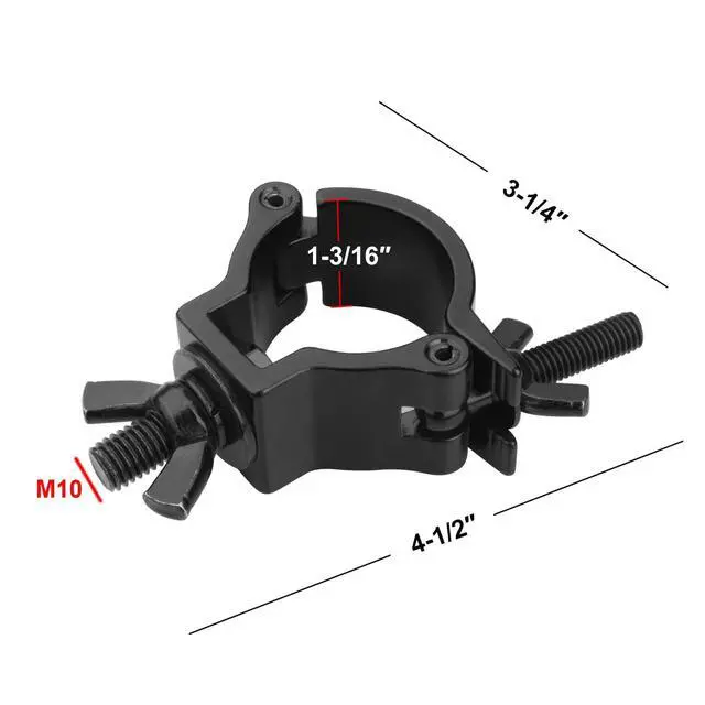 Alt view image 3 of 7 - 20 Pack 2"Truss Clamp,Stage Lighting Clamps,Max Load 220lbs,Black | for Stage Moving Head Lighting