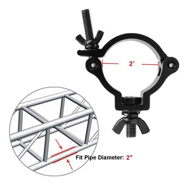 Alt view image 2 of 7 - 20 Pack 2"Truss Clamp,Stage Lighting Clamps,Max Load 220lbs,Black | for Stage Moving Head Lighting