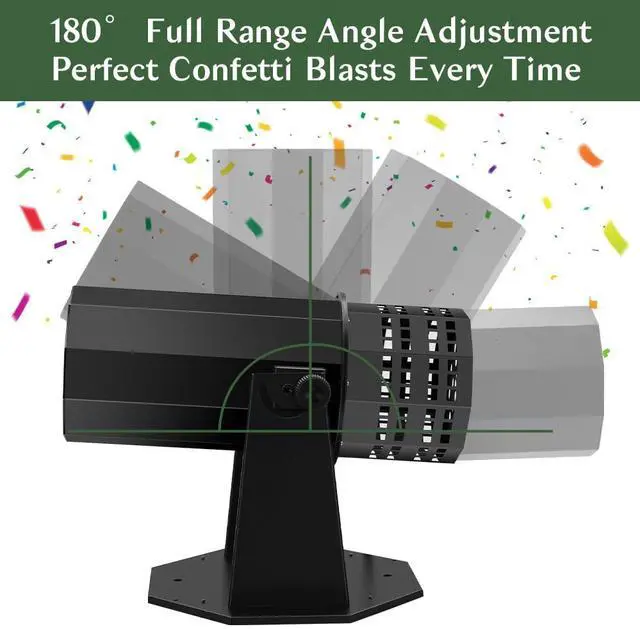 Alt view image 5 of 7 - 1500W Professional Electric Confetti Machine with Remote & 2.2 lbs Confetti Paper Blower for Weddings, Birthday Parties, Celebrations, Special Events