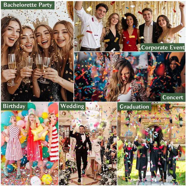 Alt view image 7 of 7 - 1500W Professional Electric Confetti Machine with Remote & 2.2 lbs Confetti Paper Blower for Weddings, Birthday Parties, Celebrations, Special Events
