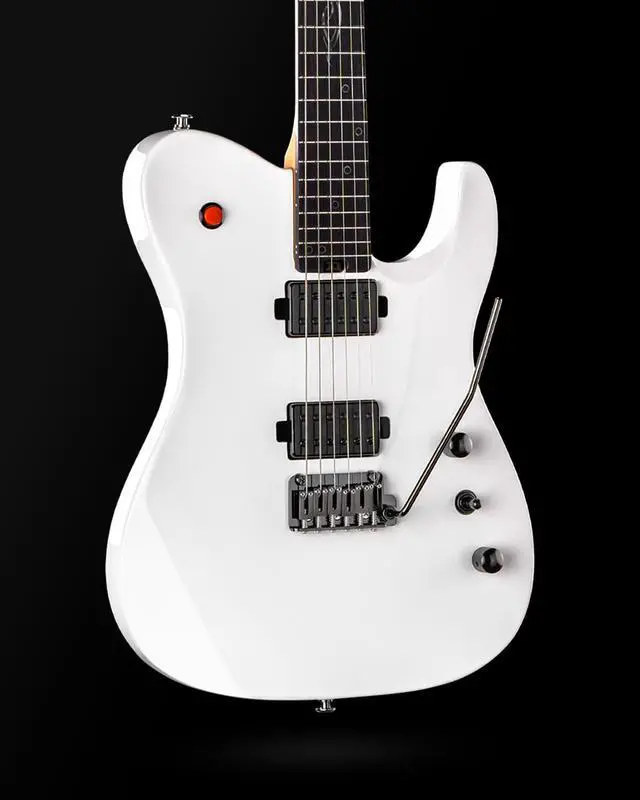 Alt view image 4 of 7 - WestCreek Helyx Electric Guitar, Mahogany Body, Stainless Steel Frets, Roasted Maple Neck, Rosewood Fretboard, Bone Nut, 24 Frets (White)