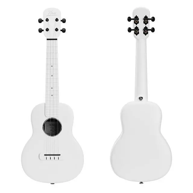 Alt view image 3 of 7 - 23" Carbon Fiber Concert Ukulele -Waterproof, Ultra-Lightweight (1.25 lbs),Beginner-Friendly Ukulele For Kids, Ideal For Professionals & Outdoor Adventures (White)