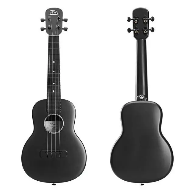 Alt view image 2 of 7 - 23" Carbon Fiber Concert Ukulele -Waterproof, Ultra-Lightweight (1.25 lbs),Beginner-Friendly Ukulele For Kids, Ideal For Professionals & Outdoor Adventures (Black)