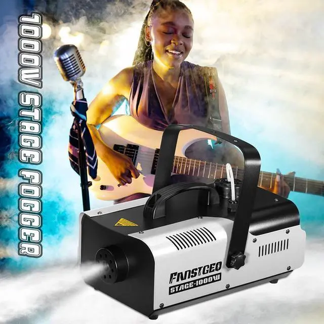 Alt view image 2 of 7 - 1000W Professional Fog Machine Wireless Remote Manual Controller | Fast Warmup Fogger with Large Smoke Volume for Stage, Halloween and Party Events