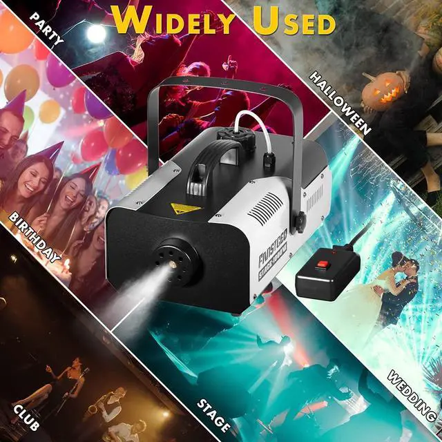 Alt view image 4 of 7 - 1000W Professional Fog Machine Wireless Remote Manual Controller | Fast Warmup Fogger with Large Smoke Volume for Stage, Halloween and Party Events