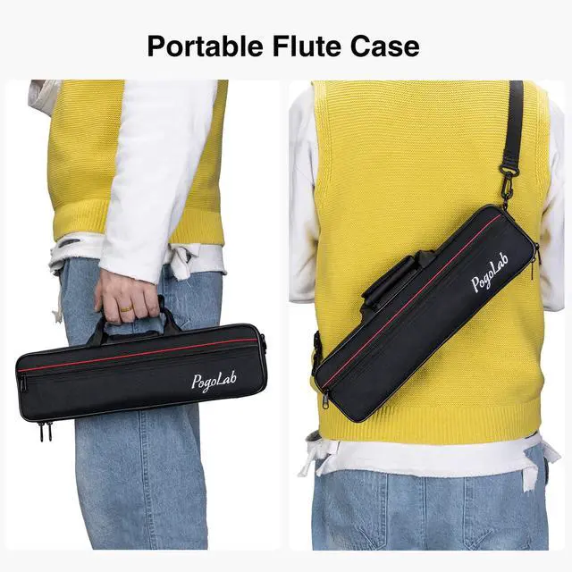 Alt view image 5 of 7 - Closed Hole C 16 Keys Flute for Student Beginner, Flute Instrument with Cleaning Kit, Carry Bag, Strap, Probe Rod, Gloves (Nickel)