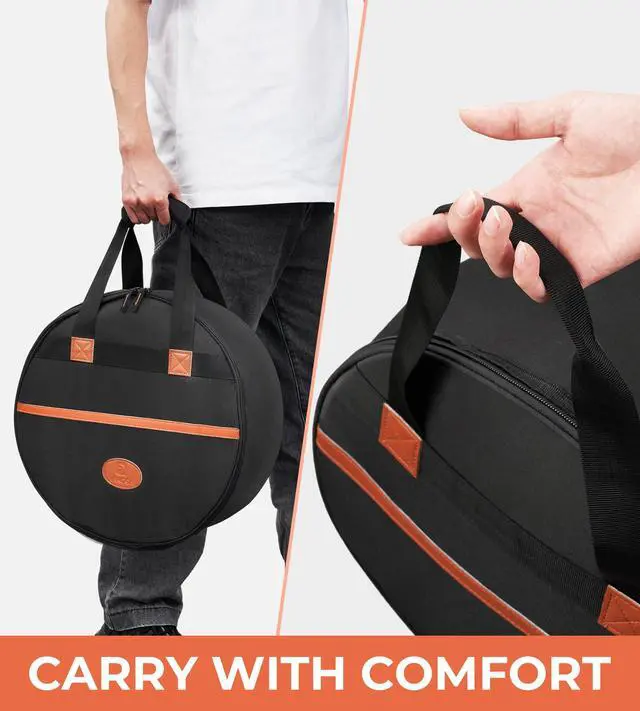 Alt view image 6 of 7 - 5-Piece Drum Bag Set for 10" Tom, 12" Tom, 14" Snare, 16" Floor, 22" Bass, Travel Drum Cases Thick Padding for Drumset Protection for Standard Kits