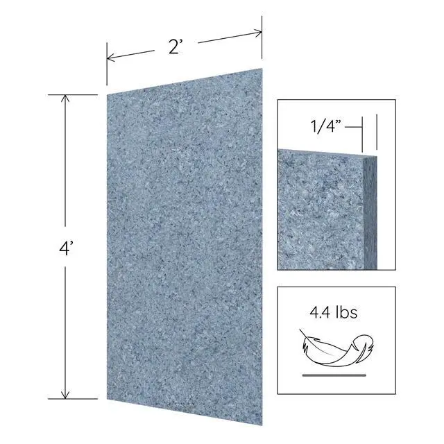 Alt view image 2 of 7 - Quieture Soundboard Acoustic Panels Sound Absorbing Fiberboard for Soundproofing & Thermal Insulation Ideal for Walls, Ceilings & Floors - 12 2'x4' Panels, 6mm T (Covers 96 sq ft)