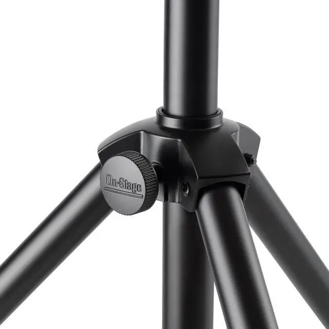 Alt view image 4 of 7 - On-Stage Production-Grade LS-SS7770 10' Lighting/Speaker Stand (Folding,Portable Tripod PA Loudspeaker Pole, Adjustable Height, Overhead Tower,Nonslip Rubber Feet,Steel and Aluminum,Black)