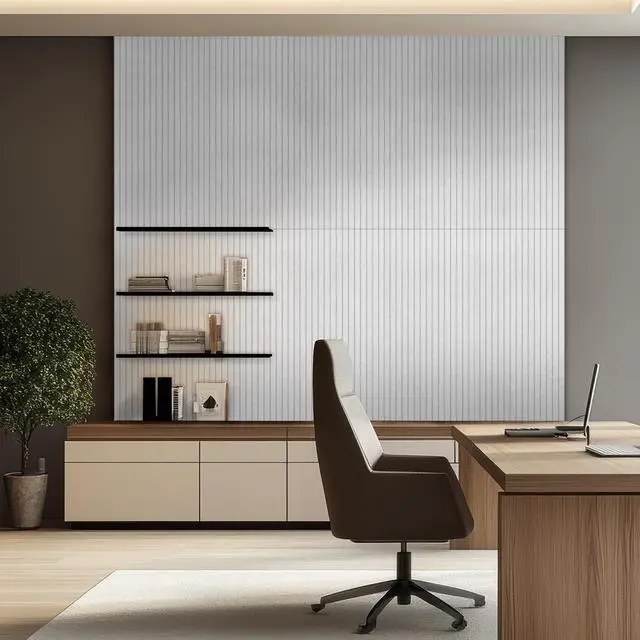 Alt view image 3 of 5 - 6 Pack Acoustic Panels, 47.2" x 23.6" Sound Proof Panel,White |, 0.4" Thick, Polyester Fiber Material, For HallGame Room, Easy to Cut and Install