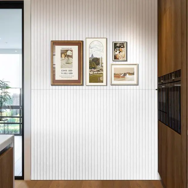 Alt view image 5 of 5 - 6 Pack Acoustic Panels, 47.2" x 23.6" Sound Proof Panel,White |, 0.4" Thick, Polyester Fiber Material, For HallGame Room, Easy to Cut and Install