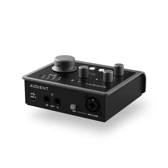 Alt view image 2 of 7 - Audio Interface iD4 MKII, Class A Console Microphone Preamp (High Speed USB-C, Monitor Mix and Monitor Panning Function, 2 Headphone Outputs, Mac/PC/iOS Compatible), Black
