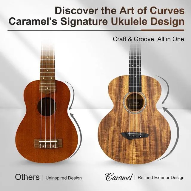 Alt view image 4 of 7 - Left Handed - BLM27 Acacia Baritone Acoustic & Electric Ukulele