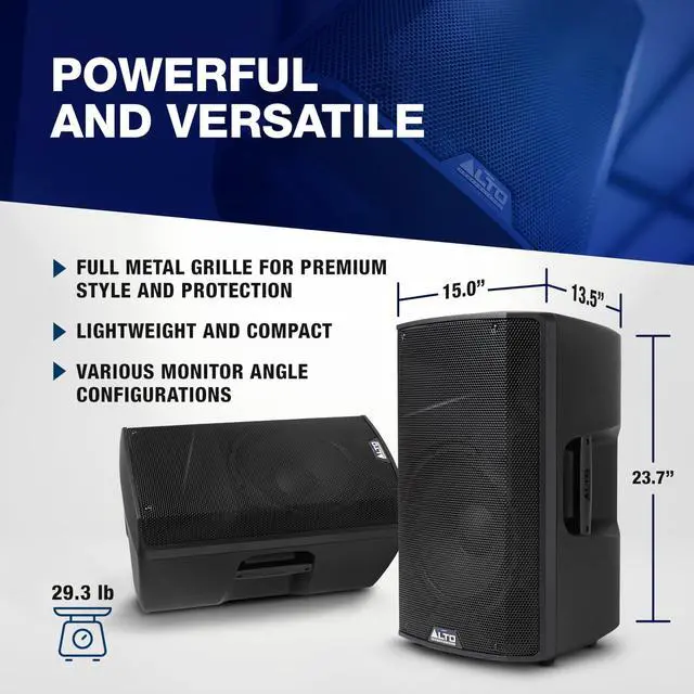 Alt view image 7 of 7 - A TX412 700W 12" Powered PA Speaker with TWS Bluetooth, 2-Channel Mixer, for Outdoor DJ or Band Performances, Rehersals, Venues or Events