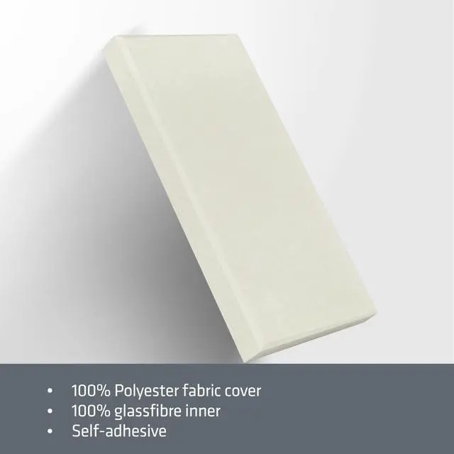 Alt view image 7 of 7 - 4Pcs Acoustic Fiberglass Panel 23.6" x 11.8" Sound Absorbing Panel,Beige | 2" Thick, Sound Absorbing, For Studio & Home, Includes Wall Mounting Bracket, Easy Installation