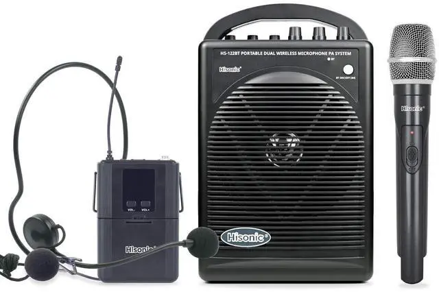 Main image of HS122BT-HL Portable and Rechargeable PA System with Dual UHF Wireless Microphones & Bluetooth Connection